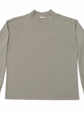 Columbia Mens Large Gray Mock Neck Fleece Pullover 100% Polyester Thermal